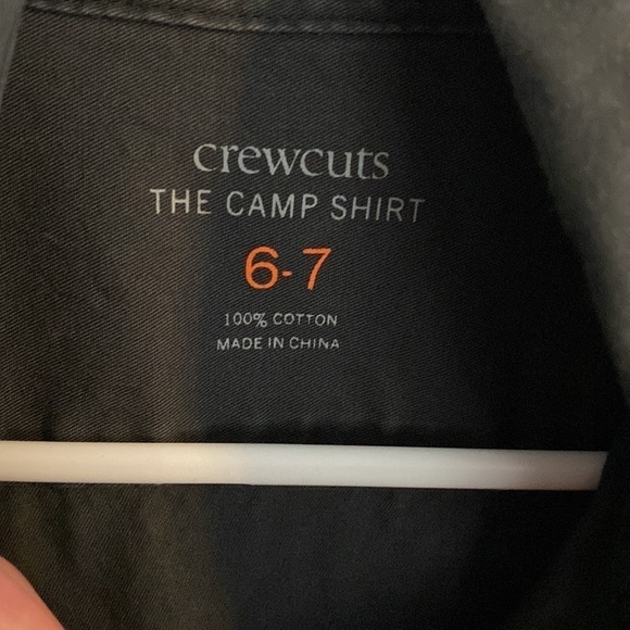 Crewcuts Camp Shirt Gray Like New Size 6/7 - Picture 4 of 6